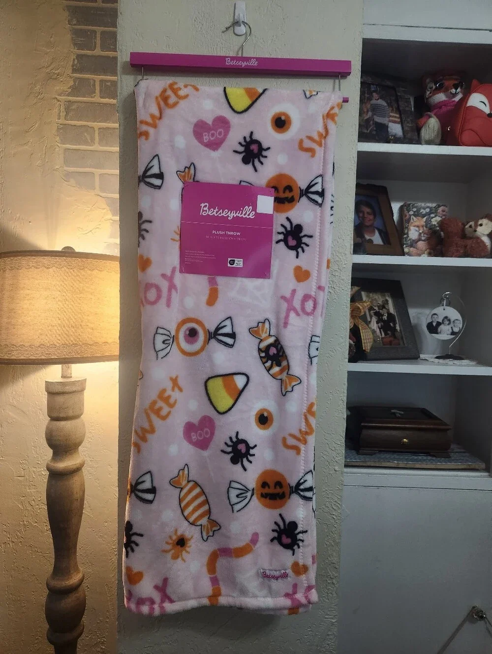 Betsey Johnson Betseyville Halloween Candy Throw Blanket 50